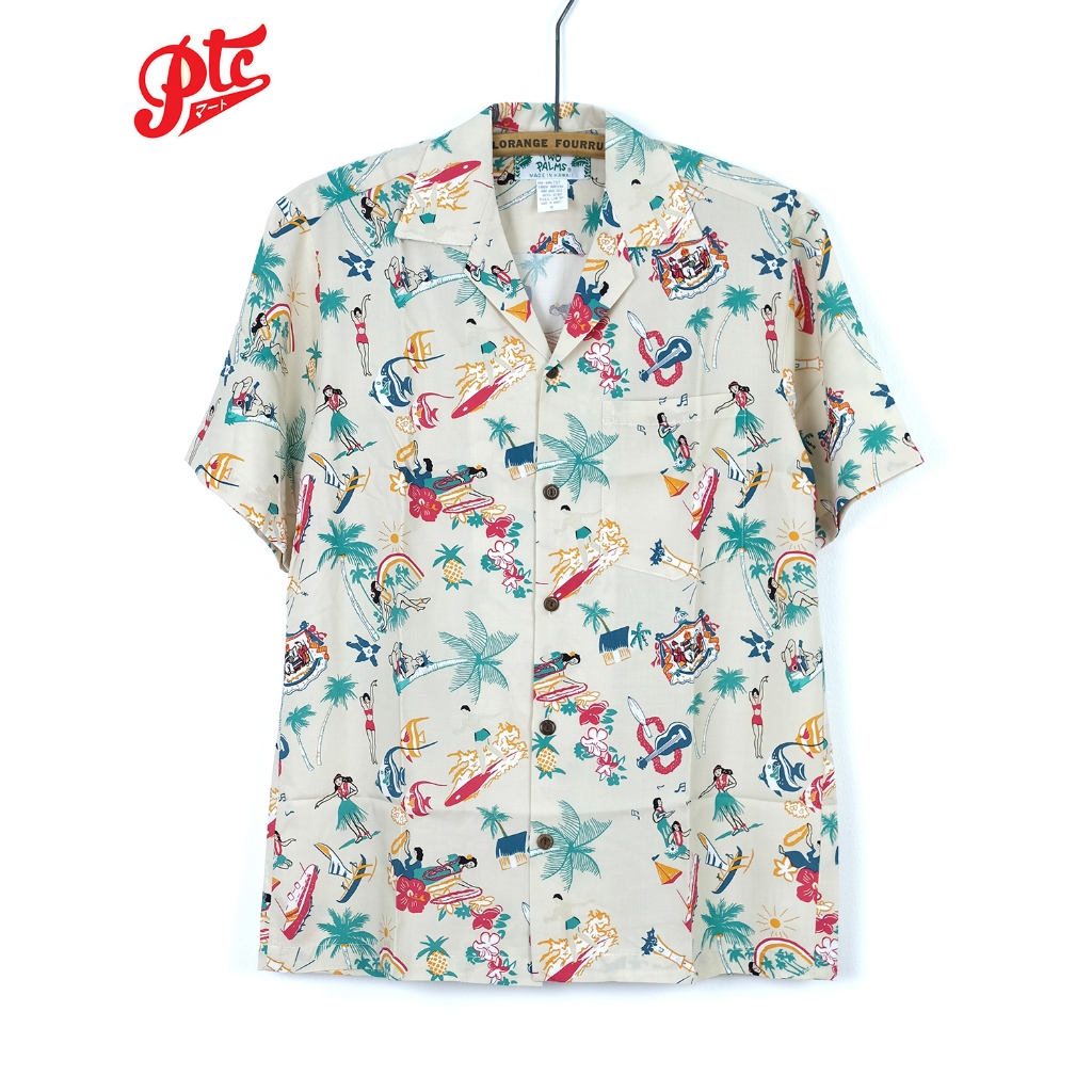 เสื้อฮาวาย Two Palms  Vintage Aloha Cream