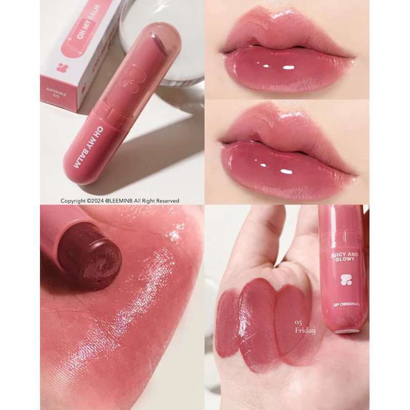 OH MY BALM juicy & glowy ลิปบาล์มเนื้อแจม#05 FRIDAY (สีชมพูอมม่วง)
