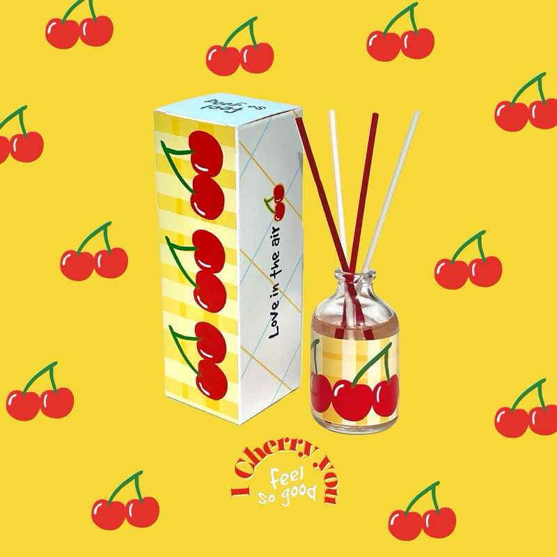 🍒🌞Cherry REED DIFFUSER scent Fruly holy ก้านหอมคุณภาพดี กระจายกลิ่นทั่วห้อง.
