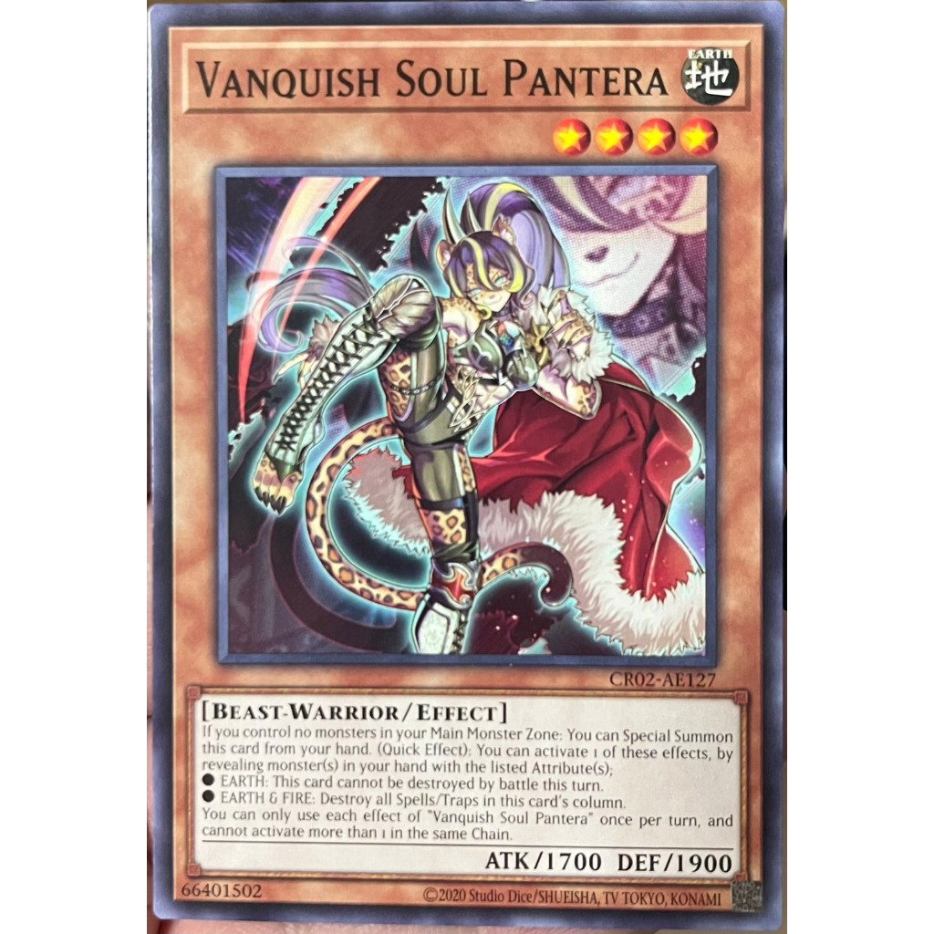 Yugioh Asia-Eng [CR02-AE127] Vanquish Soul Pantera (Common) การ์ดยูกิแท้ถูกลิขสิทธิ์