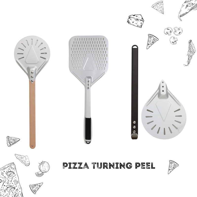 Pizza Turning Peel  Pizza shovel ไม้พายพิซซ่า ไม้พายหมุนพิซซ่า