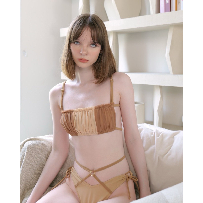 FABLAB X TRY Tri Bandeau Top (Cookie Dough)