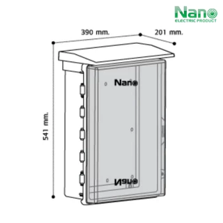 ตู้กันฝน ตู้พลาสติก ตู้ PVC NANO 104w ขาว 104G เทา 104CW ฝาใส (1 ชิ้น/กล่อง) NANO-104 เบอร์ 4