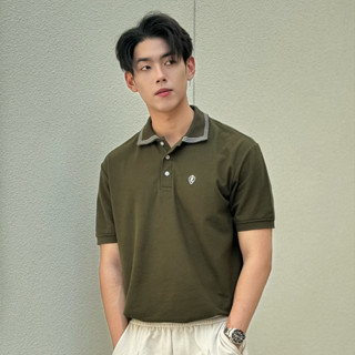 POLOLAND เสื้อโปโลชายทรงตรง รุ่น Lessi - สีเขียวขี้ม้า (3 สี…
