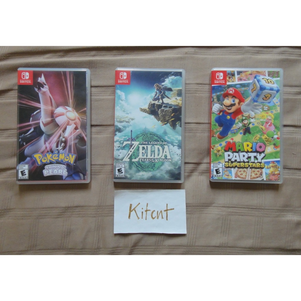 เกมส์ [NS] Nintendo Switch Pokemon Shining Pearl + Zelda Tears of the Kingdom + Mario Party Superstars (มือสอง)
