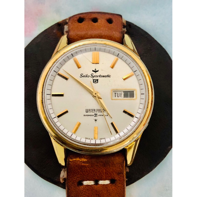 นาฬิกามือสอง SEIKO 5 Sportsmatic Automatic Men's Watch 21Jewels Day Date ไขลานอัตโนมัติ