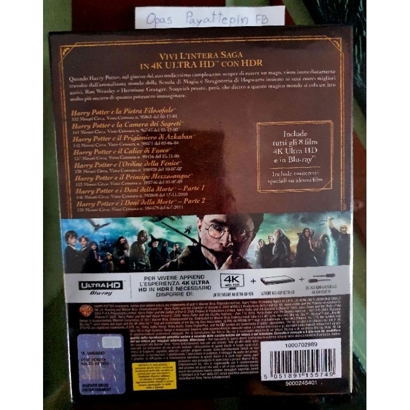4K ULTRA HD Harry Potter 8 Film Boxset