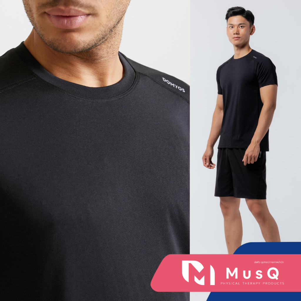 เสื้อยืดผู้ชายสำหรับใส่ออกกำลังกายแบบคาร์ดิโอรุ่น 100 ยี่ห้อ DOMYOS