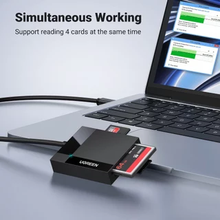 UGREEN รุ่น 30333 (USB-A) 15306 (USB-C) Hub USB 3.0 Card Reader Super Speed TF / SD / MS / CF สายยาว 50cm