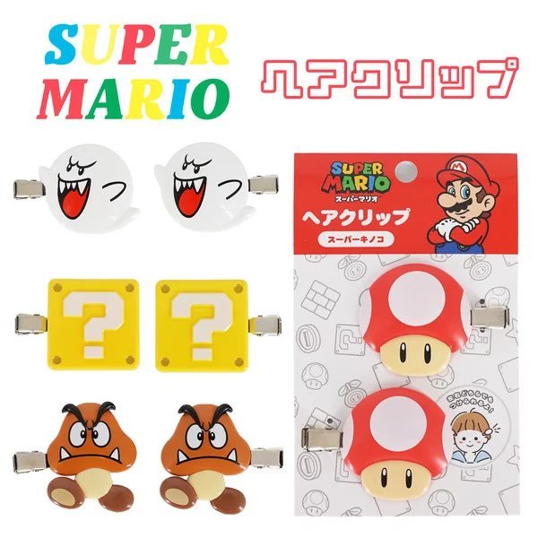 ⚡️ของแท้พร้อมส่ง⚡️กิ๊บติดผม Sun Art Super Mario Hair Clip Size is approx. 5 x 4 x 4cm.