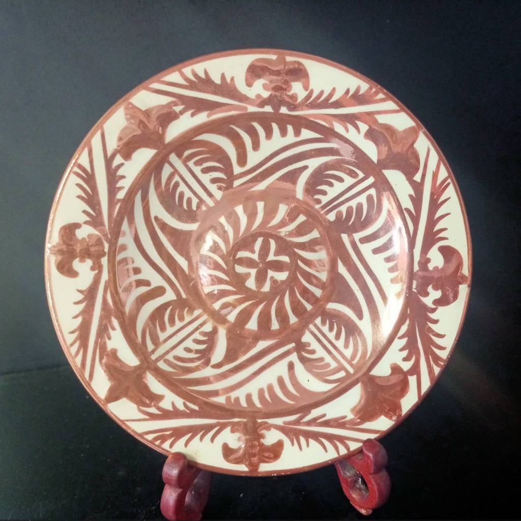 gimeno rios manises small ceramic plate 1920's  ใบนี้ 7" นิ้ว
