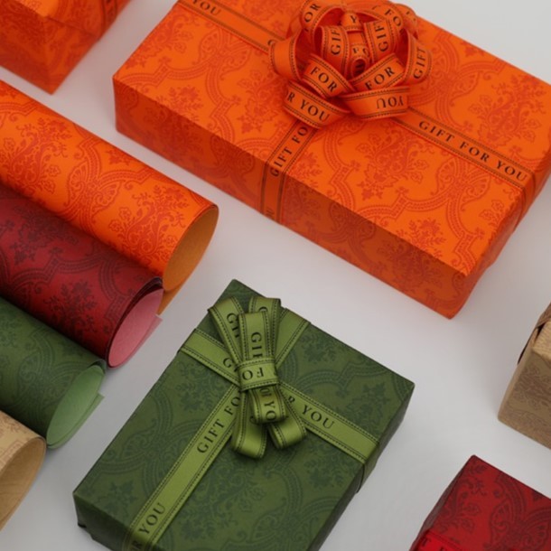 พร้อมส่ง กระดาษห่อของขวัญ ห่อดอกไม้ สไตล์เรโทร Gift Wrapping Retro Style 复古风礼品 鲜花包装纸