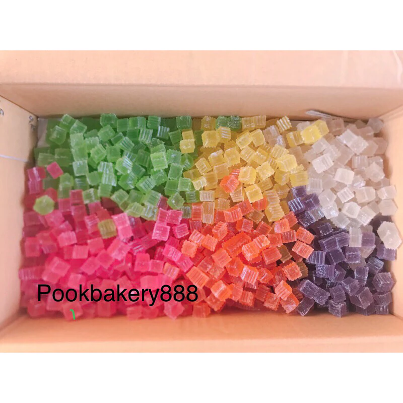วุ้นกรอบจิ๋ว วุ้นกรอบเล็ก คละ6สี น้ำหนักเนื้อขนมล้วนๆ 2 กิโลกรัม (ส่งออเดอร์ละไม่เกิน3ชิ้น)