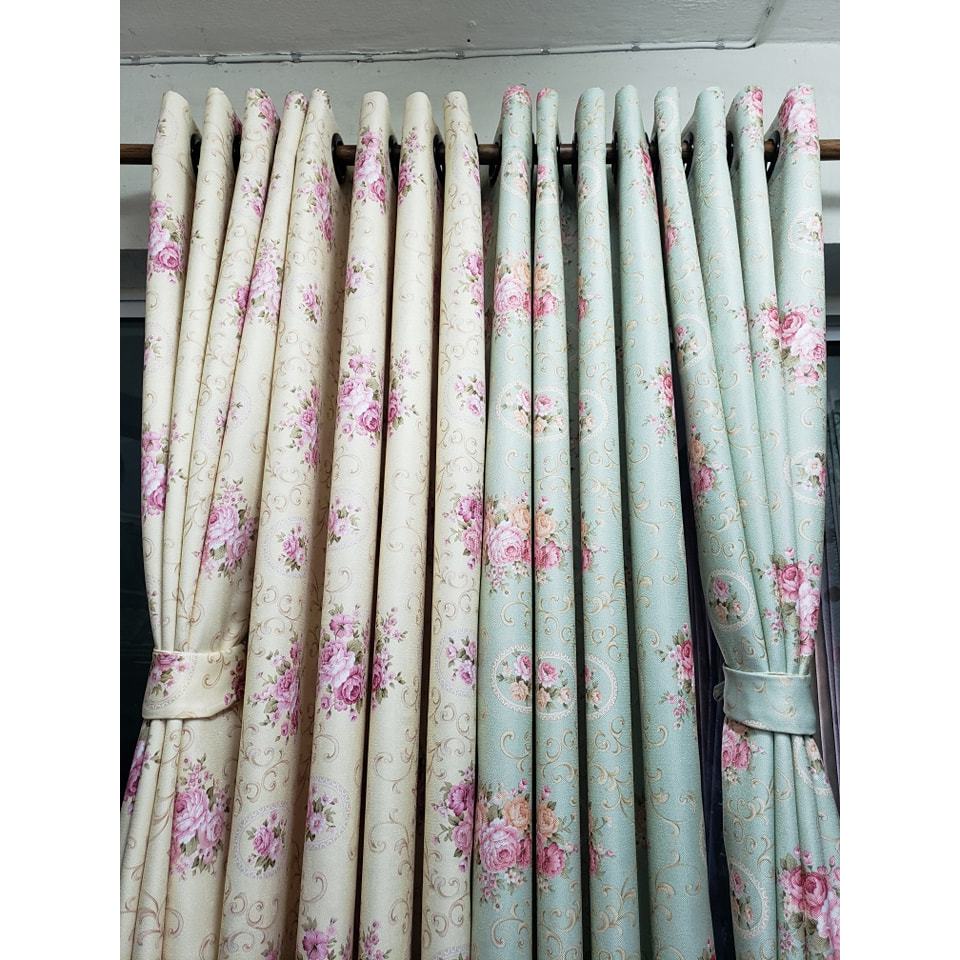 ผ้าม่าน รุ่นวินเทจ สวยมาก มีลาย2ด้าน มี 5สี/6ขนาด .(แถมสายรัด)