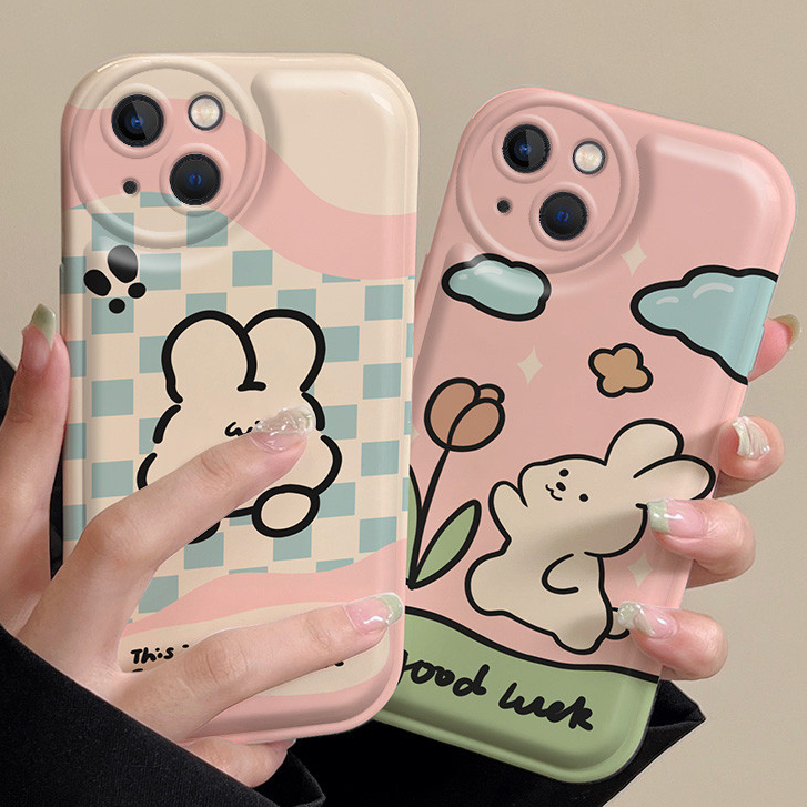 เคสไอโฟนสวยๆ ซิลิโคนนุ่ม สําหรับiPhone 7 8 11 12 13 14 Pro Max X XR XS Max Plus ลายการ์ตูน เคสโทรศัพท์มือถือ กันกระแทก