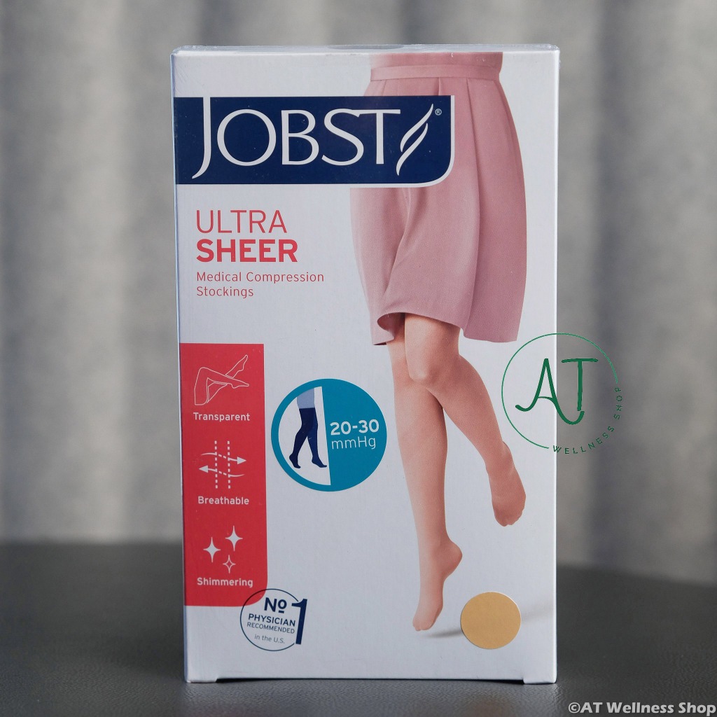ถุงน่องเส้นเลือดขอด JOBST (Ultra Sheer) ต้นขา สีเนื้อ ปลายเท้าปิด ความดัน 20-30 มิลลิเมตรปรอท