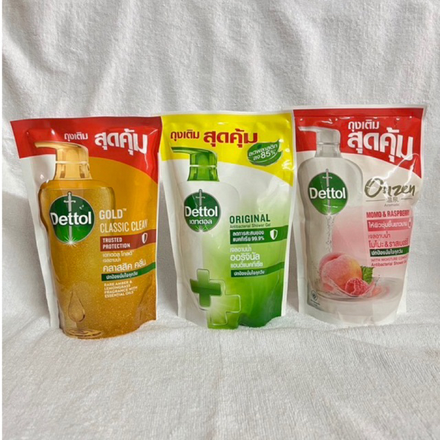 ถูกที่สุด ส่งฟรี Dettol เดทตอล เจลอาบน้ำ สบู่อาบน้ำ แบบถุงเติม ขนาด 400/410ml