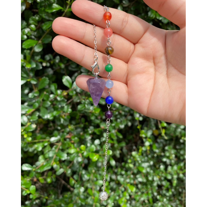 ‼️พร้อมส่งใน ‼️Pendulum เพนดูลั่มลาบราโดไรต์ ฟลูออไรต์ อเมทิสต์ แบล็คออบซิเดียน ไทเกอร์อาย กรีนอเวนเจอรีน ควอตซ์ใส