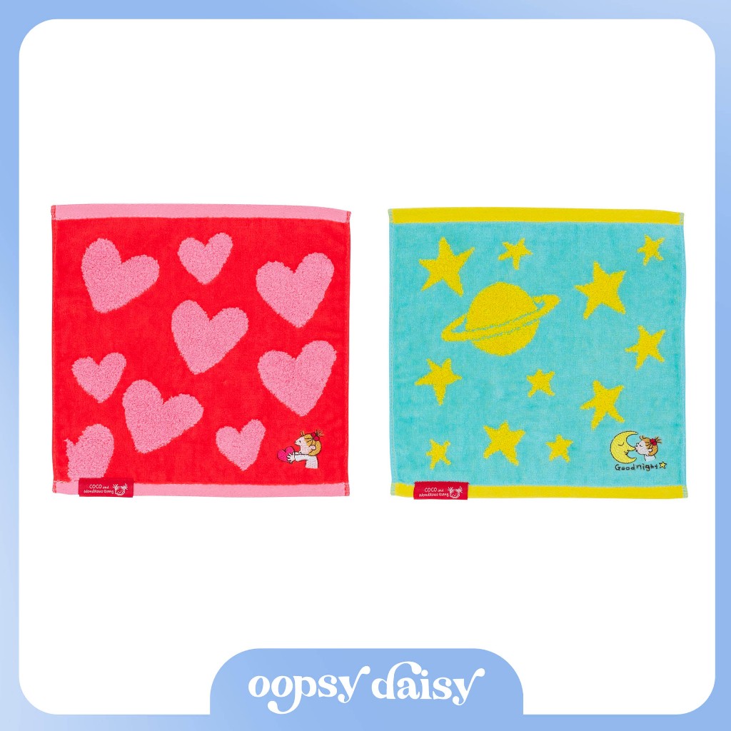 [พร้อมส่ง/ของแท้จากญี่ปุ่น ] ผ้าเช็ดหน้า Coco Chan Heart / Star Face and Hand Towel