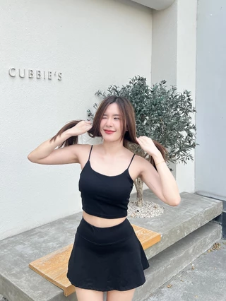 Aurora 🛒พร้อมส่ง🚚 (รูปถ่ายจากงานจริง) สายเดี่ย วเซ็กซี่ สายเดี่ยว เรียงราย ใส่เล่นโยคะ ใส่สบาย 2865