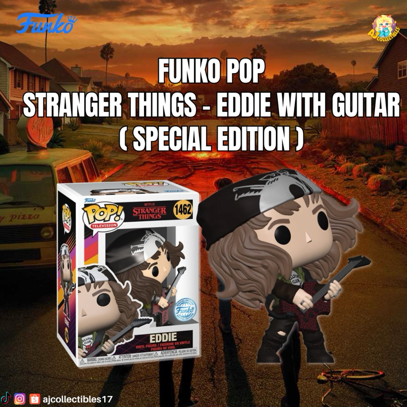 【พร้อมส่ง】 FUNKO POP TV- Stranger Things - Eddie with Guitar ( Special Edition )#1462