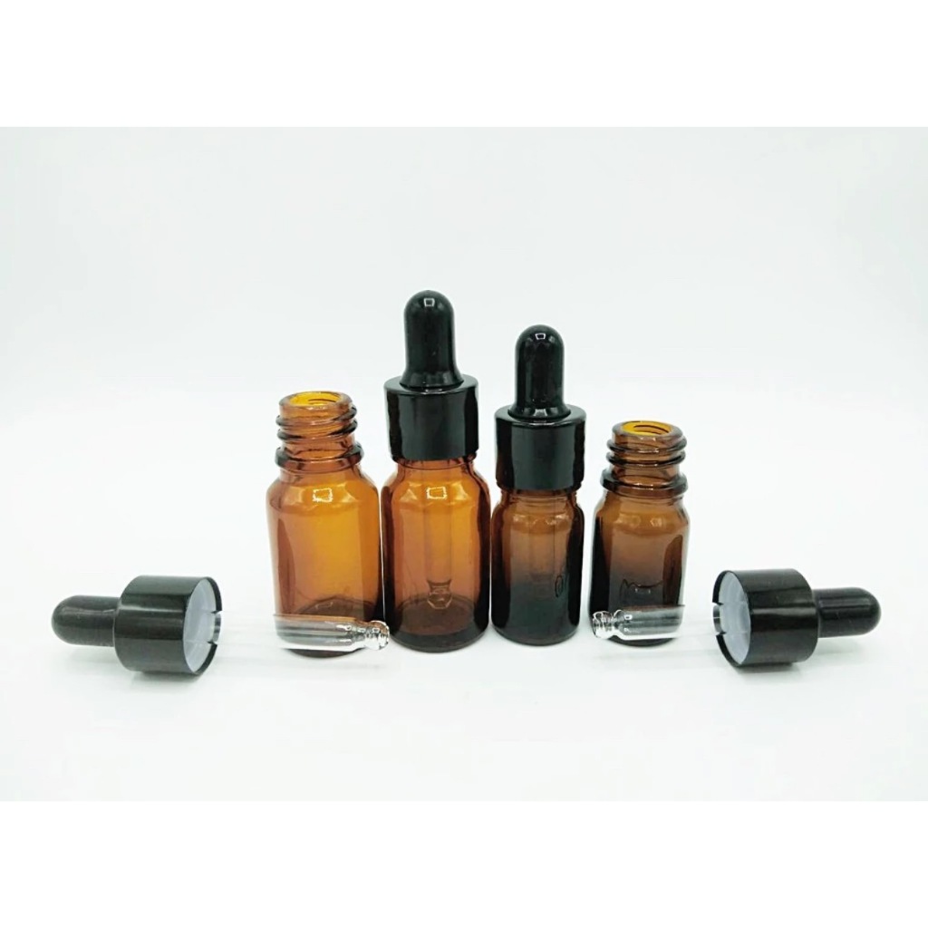 ขวดดรอปเปอร์ ขวดหยด ขนาด 5ml./10ml. ขวดดรอปเปอร์สีชา