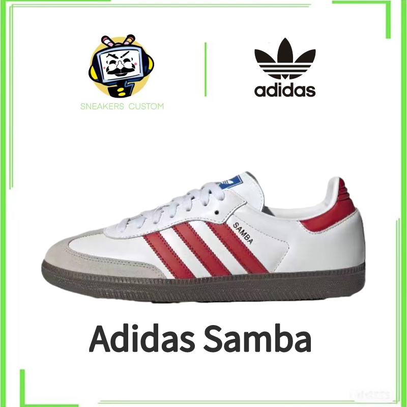 Adidas Samba Og White Red IG1025 แท้100% มีของพร้อมส่ง (แถมฟรี ถุงเท้า Nike 1คู่)