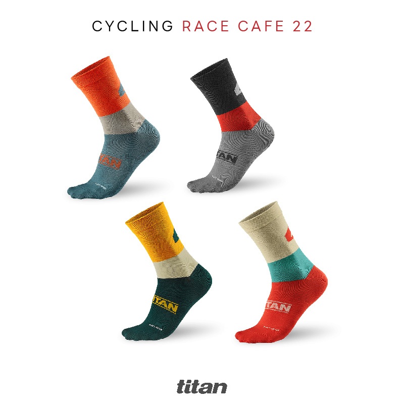 TITAN CYCLING SOCKS CAFE RACER 22 | ถุงเท้าปั่นจักรยาน