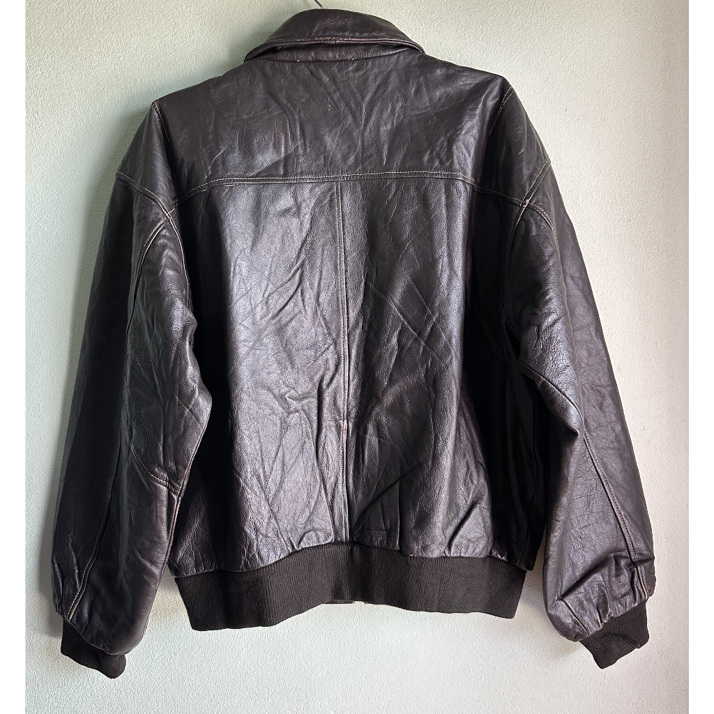 Vintage Genuine Leather Flight Brown Jacket