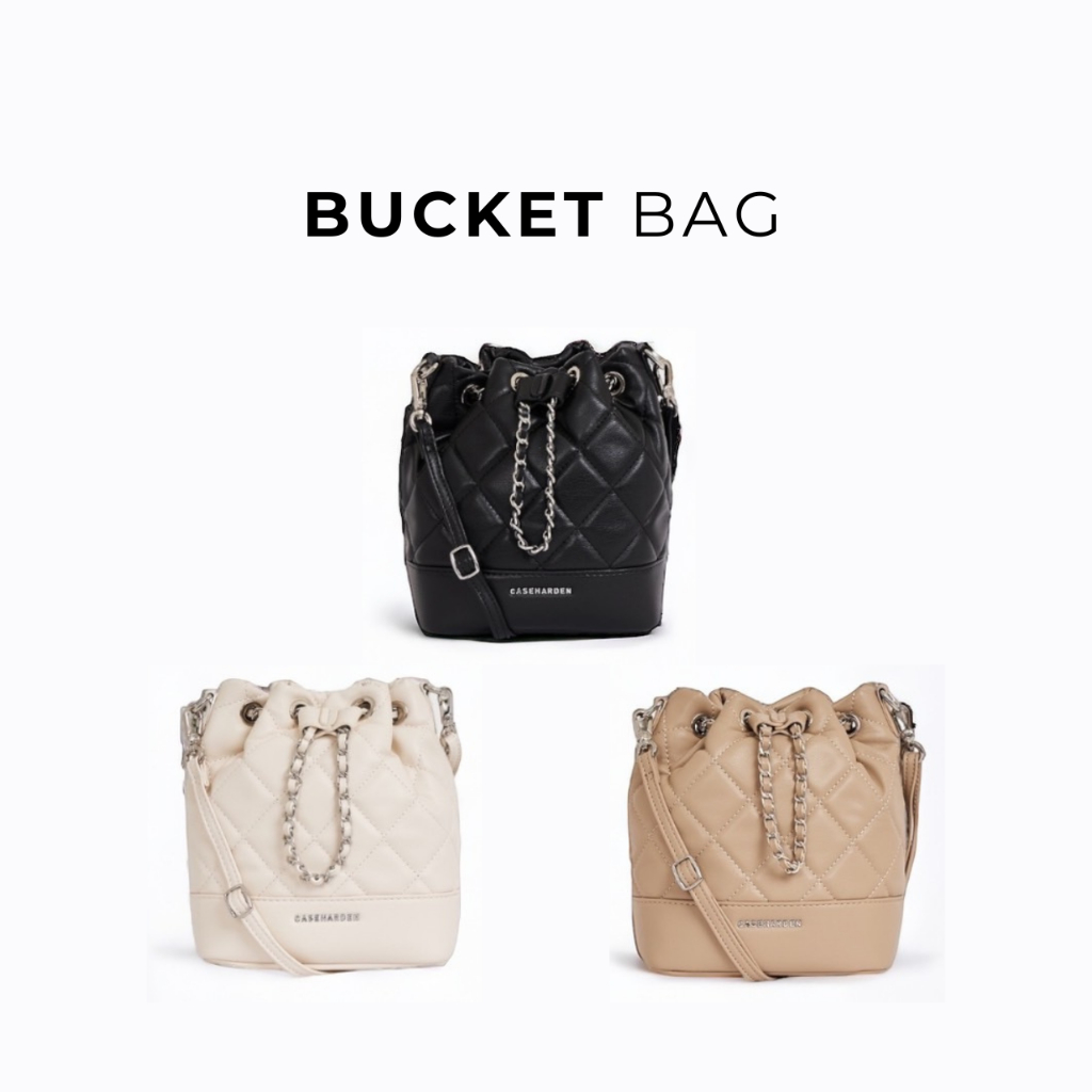 (ใส่โค้ด:13DD25 ลด150.-)[ขนมจีบ] Bucket Bag กระเป๋าสะพายทรงถัง
