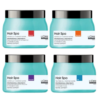 โฉมใหม่!! L'oreal Hair Spa ลอรีอัล โปรเฟสชั่นแนล แฮร์สปา ทรีทเม้นท์ มี 3 สูตร แบบกระปุก แชมพู loreal ครีมหมักผม
