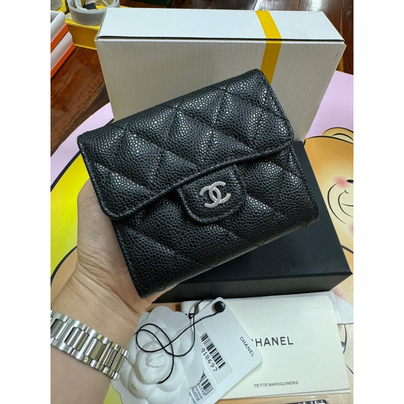 Chanel Trifold wallet caviar
