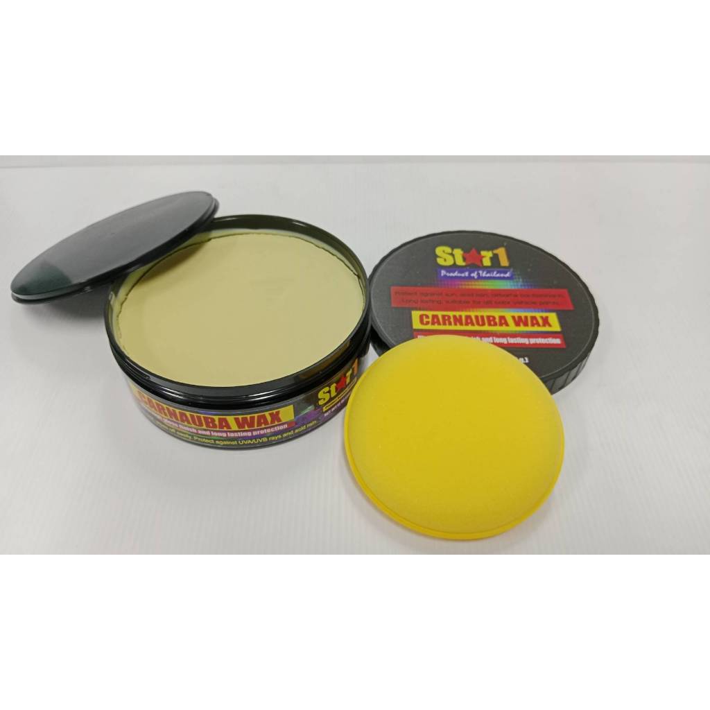 STAR1 ขี้ผึ้งเคลือบเงาสีรถ สูตรคานูบาแว็กซ์ สตาร์วัน (340กรัม)