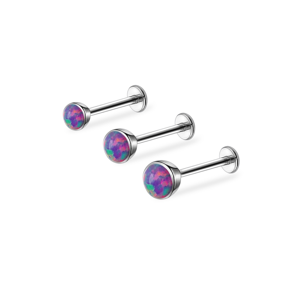 Piercingroom by Jay حلق أوبال بنفسجي Bezel للبشرة الحساسة — صورة 2