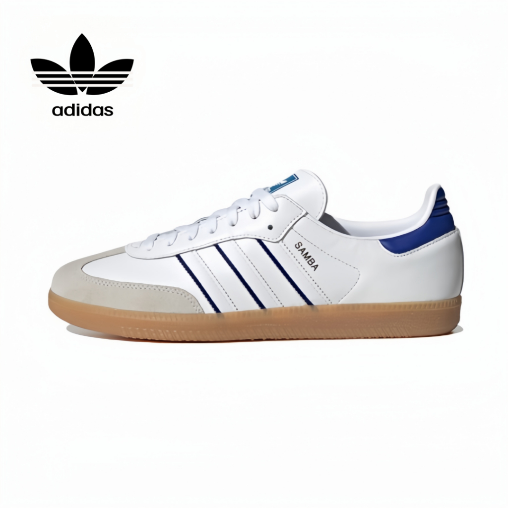 adidas originals Samba OG white brown blue ของแท้ 100 %