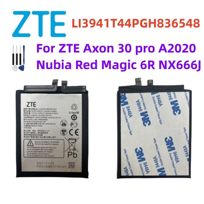 แบตเตอรี่ LI3941T44PGH836548สำหรับ ZTE AXON 30 Pro A2020 /A2322 /Nubia Red Magic 6R NX666J/ ความจุแบ
