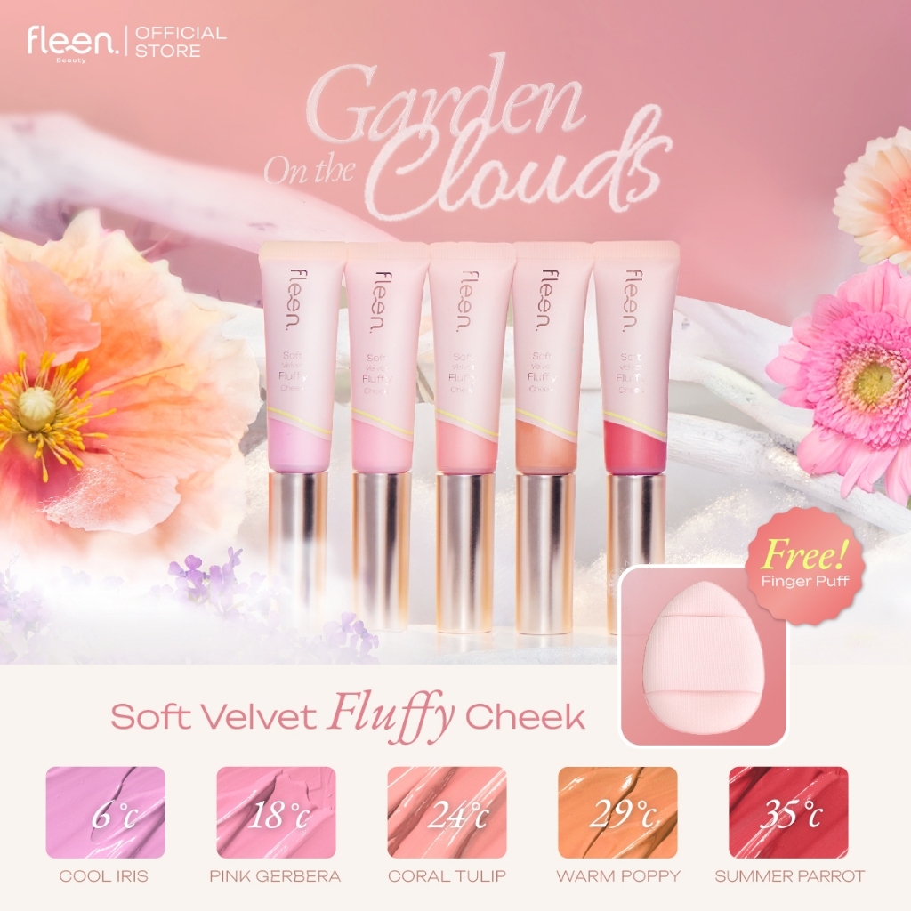 Fleen Beauty Soft Velvet Fluffy Cheek ฟลีน บิวตี้ บลัชออน #บลัชออนฟุ้ง เนื้อละมุน สีสวยเป็นธรรมชาติ