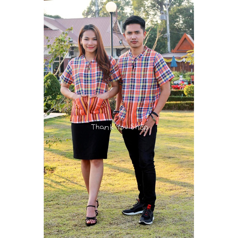 เสื้อผ้าขาสม้า คอจีน