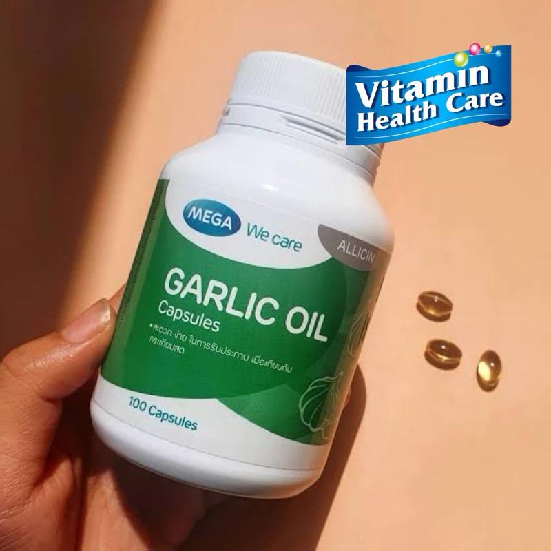Mega We Care Garlic Oil ( น้ำมันกระเทียม ) ขนาด 100 แคปซูล ผลิตภัณฑ์เสริมอาหาร