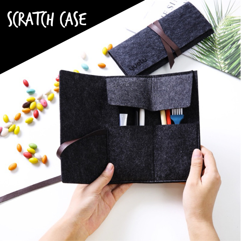 [พร้อมส่ง] กระเป๋าใส่ปากกาขูด/เครื่องเขียน Pencil Case