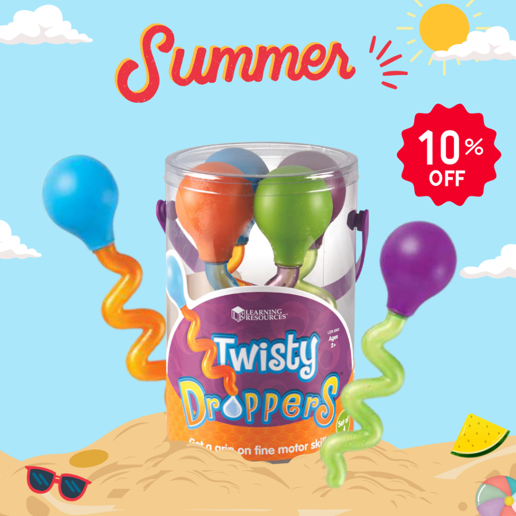 ซัมเมอร์มาแล้ว!!! [แบรนด์ Learning Resources] Twisty Droppers ของเล่น หลอดหยด หลอดทดลอง วิทยาศาสตร์ [อายุ 3 ขวบ+]