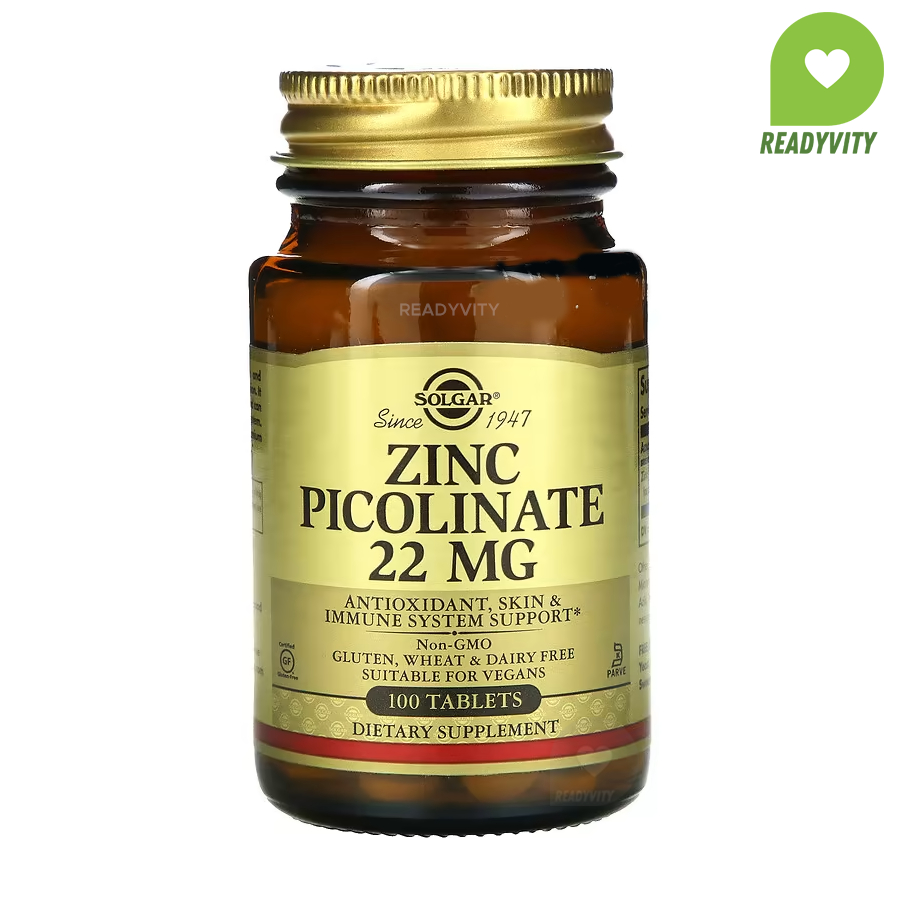 [Solgar] Zinc Picolinate 22 mg 100 Tablets ซิงค์ พิโคลิเนต