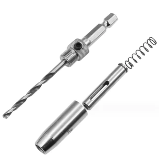ดอกเจาะบานพับ ประตู ขนาด 2-4.5 mm 4 ชิ้น แกนหกเหลี่ยมแบบสวมเร็ว สำหรับใช้กับบานพับประตู เดือยลูกบิด แป้นสลักกลอน