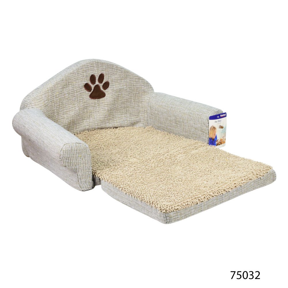Kanimal Love Seat Sofa Pet Bed ที่นอนสัตว์เลี้ยง Size L 60x35x29 ซม. โซฟา ปรับยาวและพับได้ (ทีนอนสุนัข ที่นอนแมว)- 75032