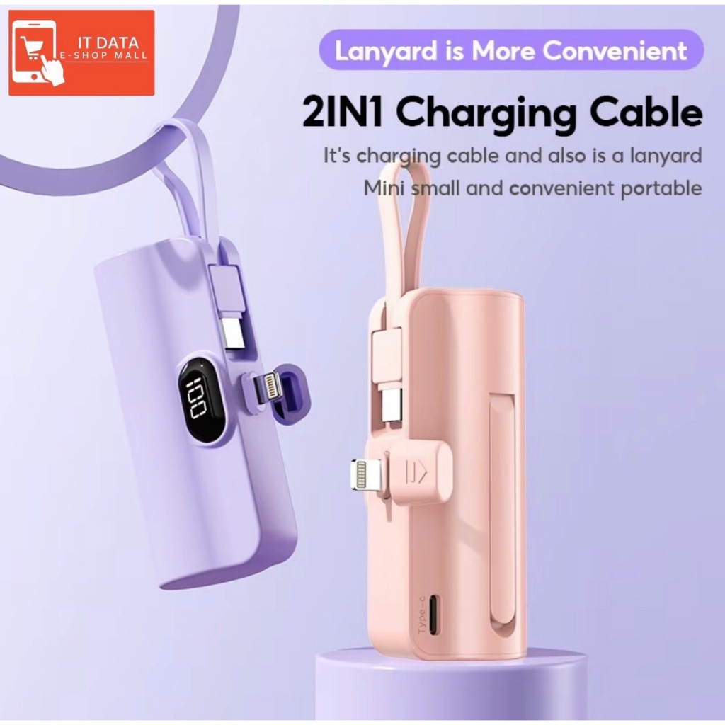 พาวเวอร์แบงค์ EYD JS26 MINI Powerbank 5000mAhพาวเวอร์แบงค์ Original Powerbank FAST Charging portable