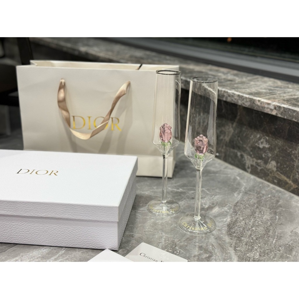 Dior tall glass, high-end crystal glass, champagne glass, wine glass