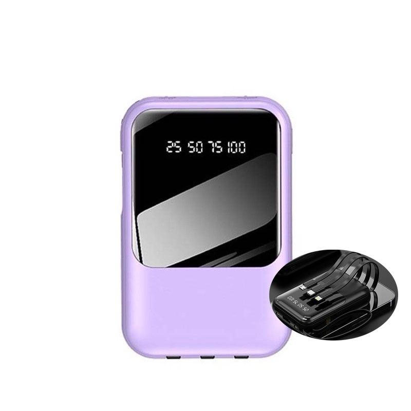 แบตสำรอง Power Bank 30000 mAh มีสายชาร์ทในตัว4หัว นน.เบาพกพาสะดวก