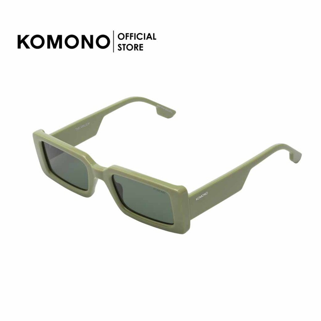 KOMONO Malick Moss แว่นกันแดดทรงสี่เหลี่ยมผืนผ้า สีเขียว