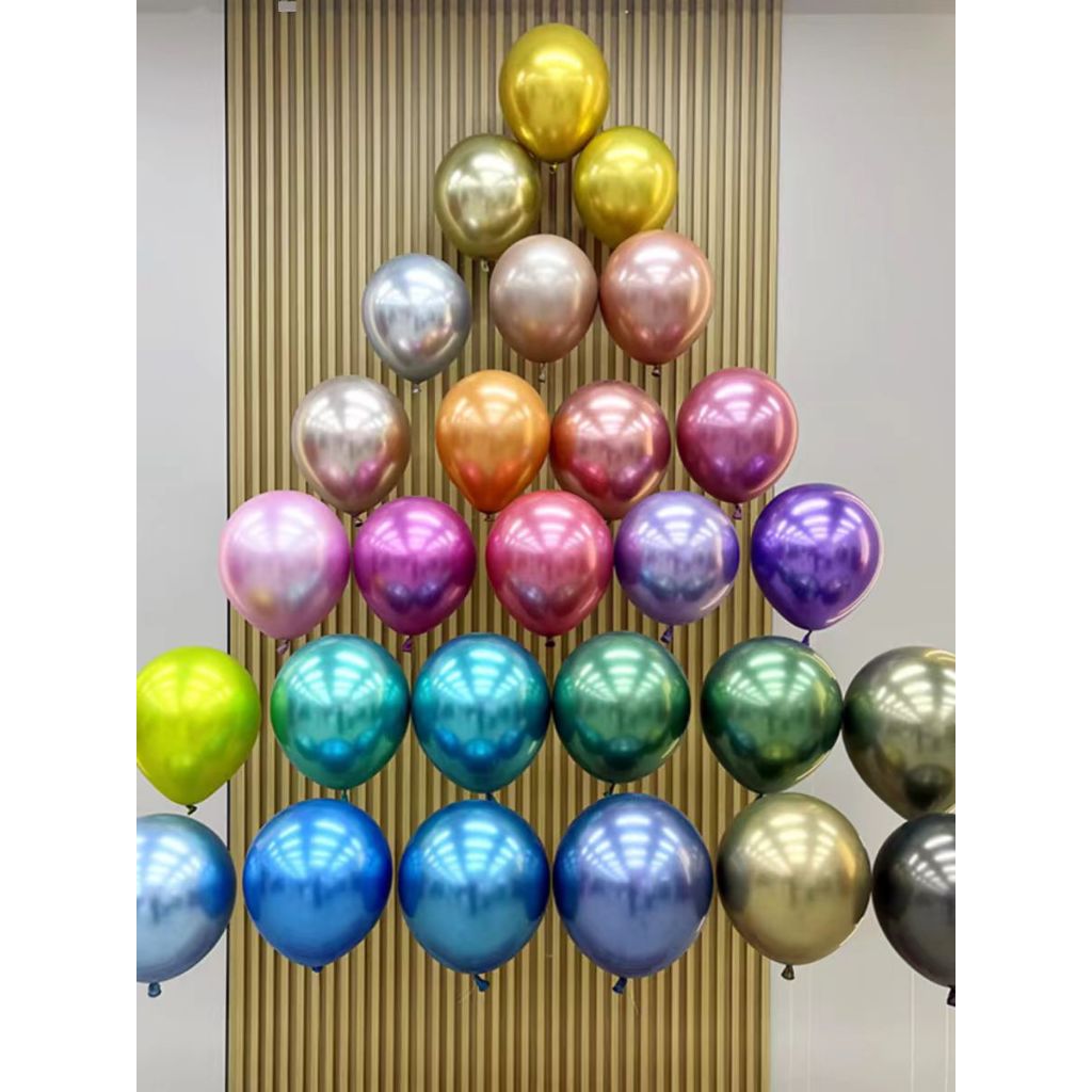 ของขวัญวันเด็กจัดส่งทันที ลูกโป่งยางสีเมทัลลิกขนาด12นิ้ว ลูกโป่งยางพาสเทล เลูกโป่งสีพื้น ลูกโป่งง ตกแต่งงานเลี้ยงวันเกิ