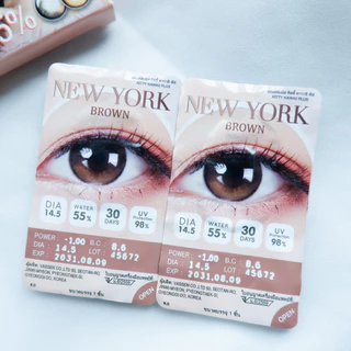 Kitty Kawaii Contact Lens : New York Brown (Blister pack) - คอนแทคเลนส์รายเดือน